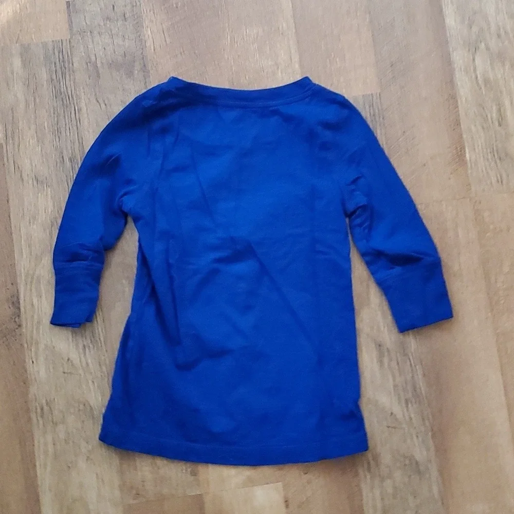 3 Pack Girls Cherokee 3/4 Sleeve Shirts Size 7-8 Royal Blue, Purple Stars, Black